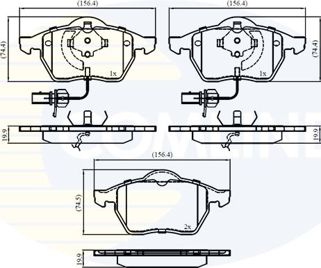 Comline CBP11025 - Bremžu uzliku kompl., Disku bremzes autospares.lv