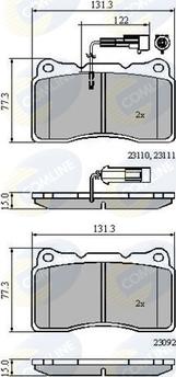 Comline CBP11022 - Bremžu uzliku kompl., Disku bremzes autospares.lv