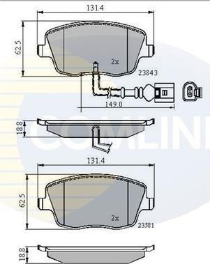 Comline CBP11147 - Bremžu uzliku kompl., Disku bremzes autospares.lv