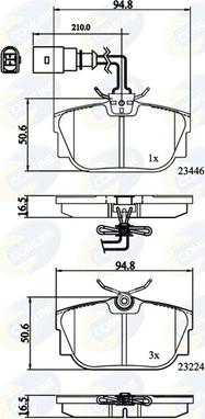 Comline CBP11151 - Bremžu uzliku kompl., Disku bremzes autospares.lv