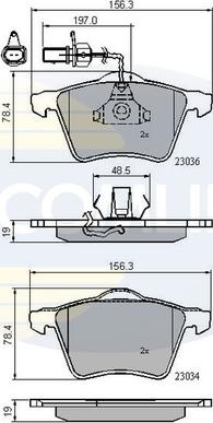 Comline CBP11168 - Тормозные колодки, дисковые, комплект www.autospares.lv