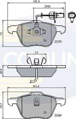 Comline CBP11136 - Bremžu uzliku kompl., Disku bremzes autospares.lv