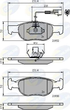 Comline CBP11171 - Тормозные колодки, дисковые, комплект www.autospares.lv