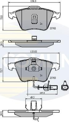 Comline CBP11200 - Bremžu uzliku kompl., Disku bremzes www.autospares.lv