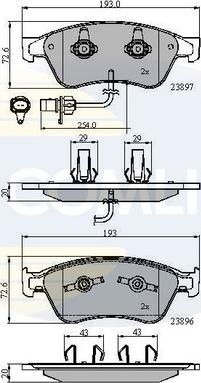 Comline CBP11740 - Bremžu uzliku kompl., Disku bremzes www.autospares.lv