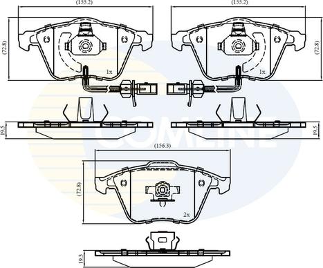 Comline CBP11753 - Тормозные колодки, дисковые, комплект www.autospares.lv