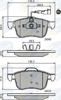 Comline CBP11718 - Тормозные колодки, дисковые, комплект www.autospares.lv