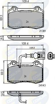 Comline CBP11737 - Тормозные колодки, дисковые, комплект www.autospares.lv