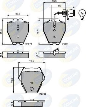 Comline CBP11770 - Brake Pad Set, disc brake www.autospares.lv