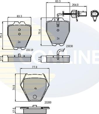 Comline CBP11771 - Тормозные колодки, дисковые, комплект www.autospares.lv