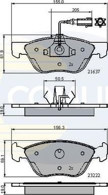 Comline CBP11772 - Bremžu uzliku kompl., Disku bremzes www.autospares.lv