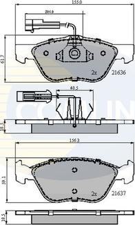 Comline CBP1897 - Bremžu uzliku kompl., Disku bremzes www.autospares.lv