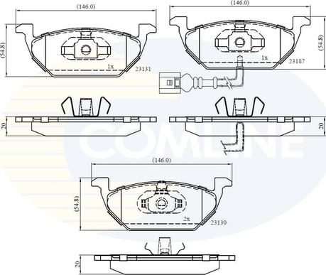 Comline CBP1851 - Тормозные колодки, дисковые, комплект www.autospares.lv