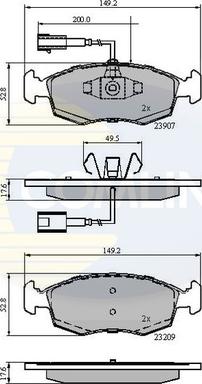 Comline CBP12044 - Bremžu uzliku kompl., Disku bremzes autospares.lv