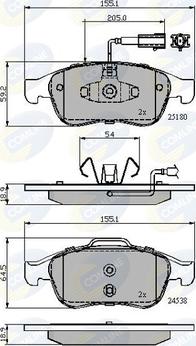 Comline CBP12028 - Bremžu uzliku kompl., Disku bremzes autospares.lv