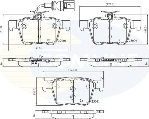 Comline CBP12157 - Тормозные колодки, дисковые, комплект www.autospares.lv