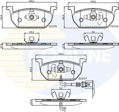 Comline CBP12224 - Тормозные колодки, дисковые, комплект www.autospares.lv