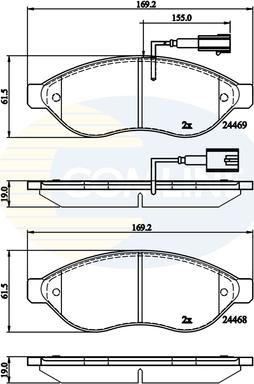 Comline CBP12227 - Bremžu uzliku kompl., Disku bremzes autospares.lv