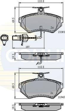 Comline CBP1736 - Bremžu uzliku kompl., Disku bremzes autospares.lv