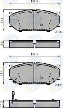 Comline CBP3998 - Bremžu uzliku kompl., Disku bremzes www.autospares.lv