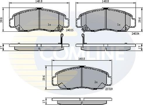 Comline CBP3949 - Тормозные колодки, дисковые, комплект www.autospares.lv