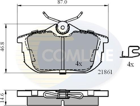 Comline CBP3945 - Bremžu uzliku kompl., Disku bremzes www.autospares.lv