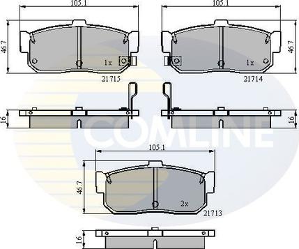 Comline CBP3955 - Тормозные колодки, дисковые, комплект www.autospares.lv