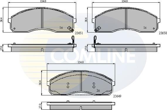 Comline CBP3968 - Bremžu uzliku kompl., Disku bremzes www.autospares.lv