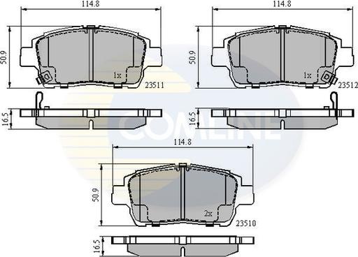 Comline CBP3901 - Bremžu uzliku kompl., Disku bremzes autospares.lv