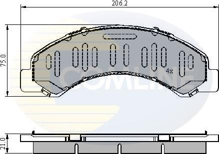 Comline CBP3918 - Bremžu uzliku kompl., Disku bremzes www.autospares.lv