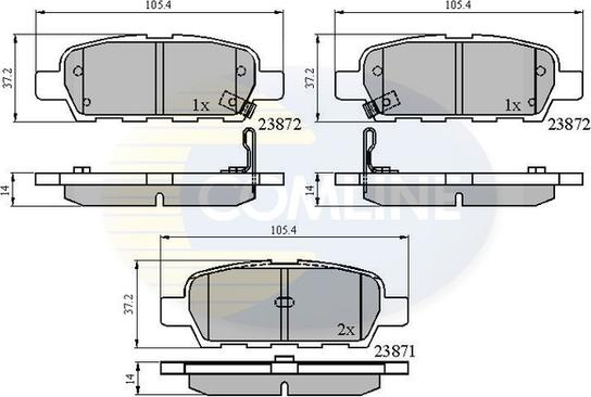 Comline CBP3912 - Brake Pad Set, disc brake www.autospares.lv