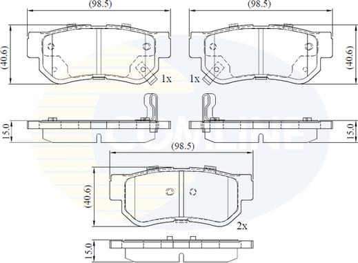 Comline CBP3935 - Тормозные колодки, дисковые, комплект www.autospares.lv