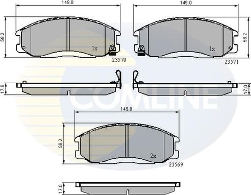 Comline CBP3938 - Bremžu uzliku kompl., Disku bremzes www.autospares.lv