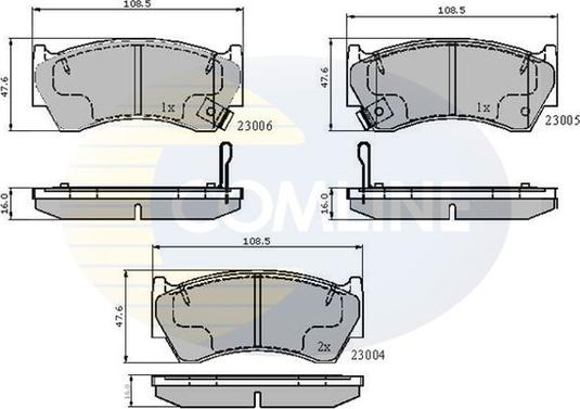 Comline CBP3449 - Тормозные колодки, дисковые, комплект www.autospares.lv