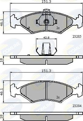 Comline CBP3444 - Тормозные колодки, дисковые, комплект www.autospares.lv