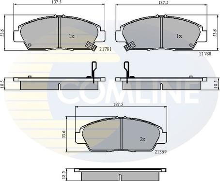 Comline CBP3446 - Тормозные колодки, дисковые, комплект www.autospares.lv