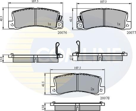 Comline CBP3458 - Brake Pad Set, disc brake www.autospares.lv