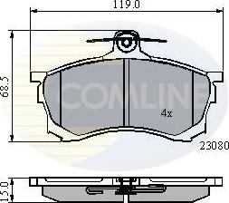 Comline CBP3452 - Bremžu uzliku kompl., Disku bremzes www.autospares.lv