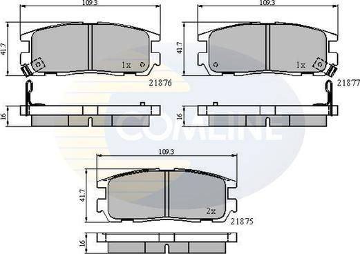 Comline CBP3461 - Тормозные колодки, дисковые, комплект www.autospares.lv