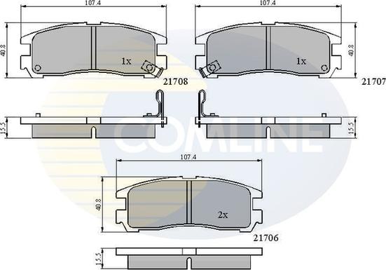 Comline CBP3468 - Bremžu uzliku kompl., Disku bremzes autospares.lv