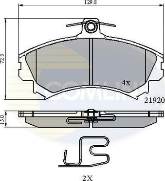 Comline CBP3462 - Brake Pad Set, disc brake www.autospares.lv