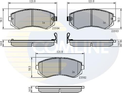 Comline CBP3484 - Bremžu uzliku kompl., Disku bremzes autospares.lv