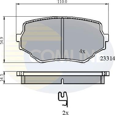 Comline CBP3475 - Тормозные колодки, дисковые, комплект www.autospares.lv