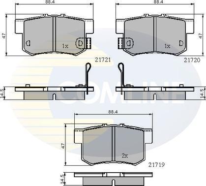 Comline CBP3471 - Brake Pad Set, disc brake www.autospares.lv