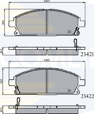 Comline CBP3591 - Тормозные колодки, дисковые, комплект www.autospares.lv