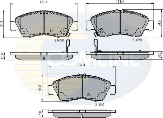 Comline CBP3556 - Тормозные колодки, дисковые, комплект www.autospares.lv