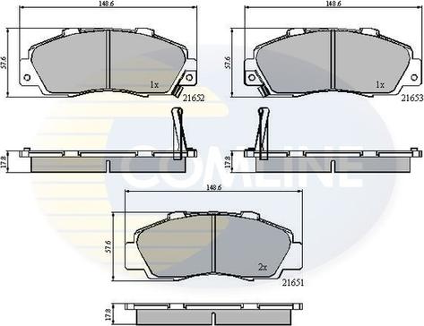 Comline CBP3551 - Brake Pad Set, disc brake www.autospares.lv