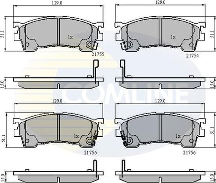 Comline CBP3510 - Bremžu uzliku kompl., Disku bremzes www.autospares.lv