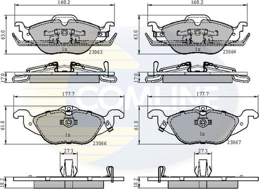 Comline CBP3584 - Bremžu uzliku kompl., Disku bremzes www.autospares.lv