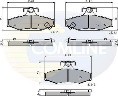 Comline CBP3586 - Тормозные колодки, дисковые, комплект www.autospares.lv